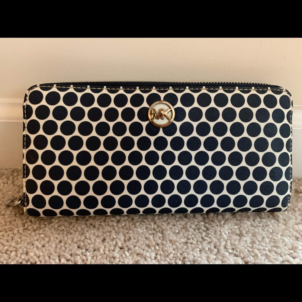 Michael Kors polka dot wallet